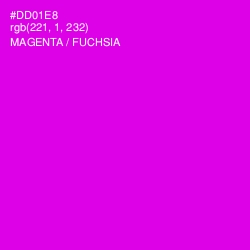 #DD01E8 - Magenta / Fuchsia Color Image